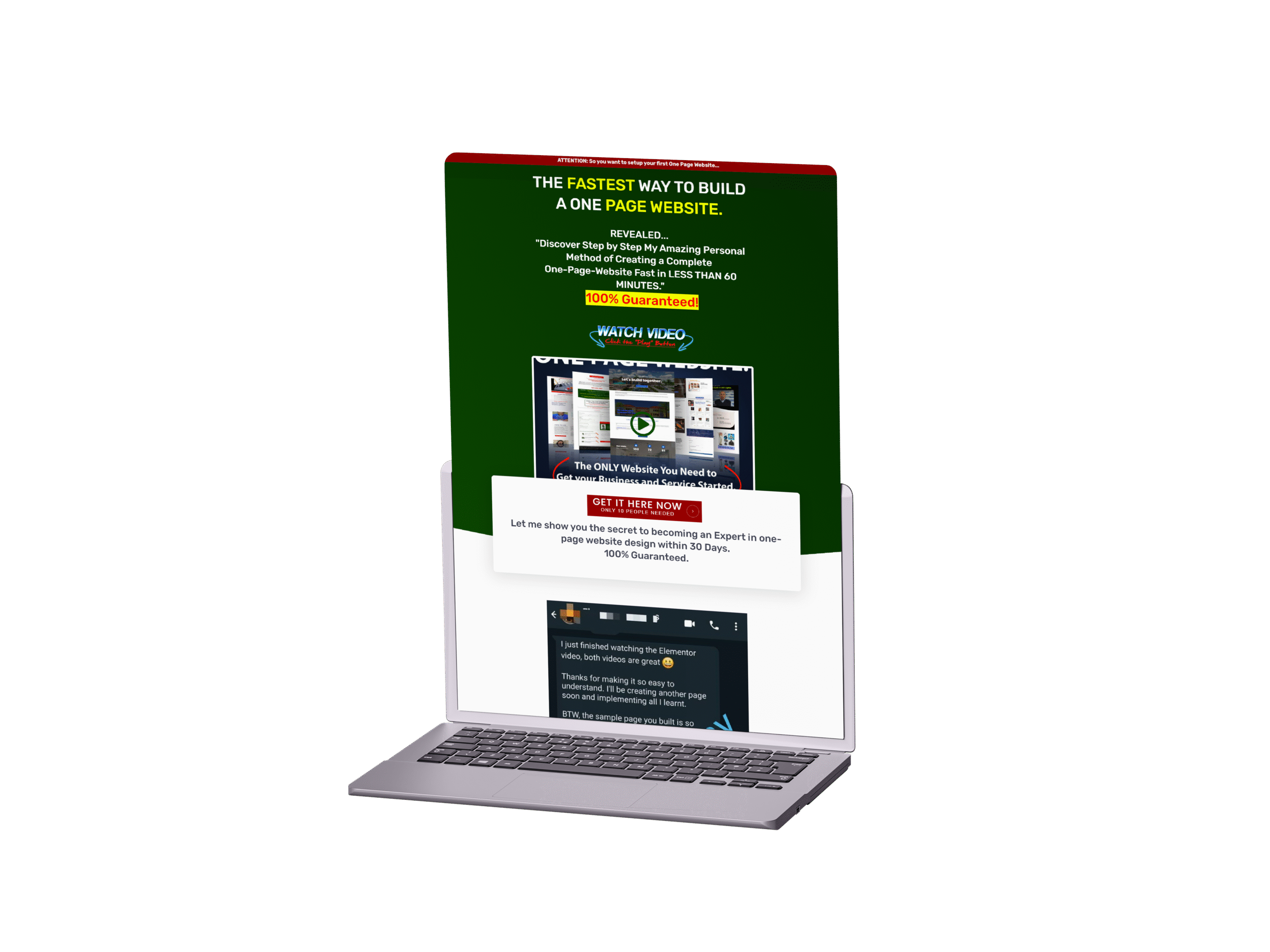one page website